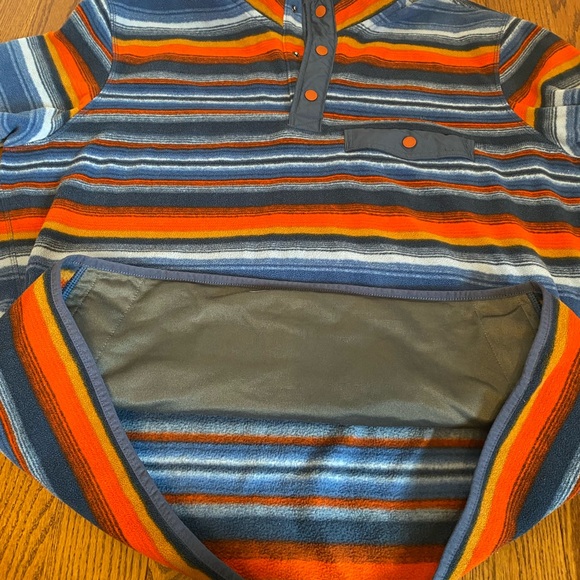 Eddie Bauer Mens Striped 1/4 Snap Fleece Sweater Size XL - Picture 8 of 10